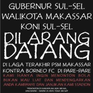Gubernur Sulsel, Wali Kota Makassar & KONI Sulsel dituding tidak tau malu.Dilarang nonton