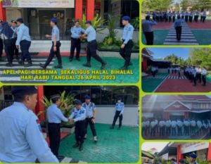 Lapas Kelas IIA Parepare Gelar Apel Pagi dan Halal Bihalal