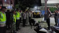 Ciptakan Kamtibmas Aman, Babinsa- Polsek Patroli Malam