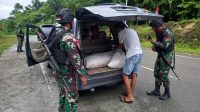 Sweeping Dilaksanakan Satgas Yonif 122/TS Disepanjang Jalan raya Distrik Muara Tami Papua  Guna Ciptakan Stabilitas Keamanan