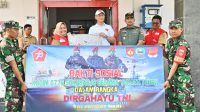 Bakti Sosial Rangkaian HUT TNI Ke-78 Kodim 0726/Sukoharjo Bersama Yukata Peduli Bangsa Serahkan Bantuan Alat Penunjang Donor Darah