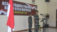 Dandim 0724/Boyolali Pimpin Korps Raport Pindah Satuan Perwira Kodim
