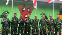 Satgas Yonif 125/SMB Terima Kedatangan Personel Satgas Pamtas RI-PNG Mobile Di Pos Kout