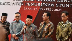 Wapres Ma’ruf Amin: Dalam Penurunan Stunting Sangat Penting Komitmen Sinergi Pemerintah Pusat Dan Daerah