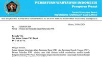 Dewan Penasehat PWI Pusat Kirim Surat Teguran Kepada Ketua Umum PWI Pusat